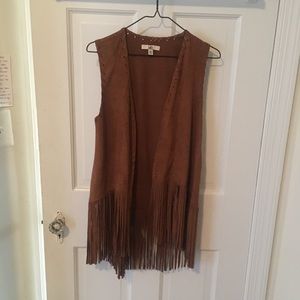 Like new suede fringe vest